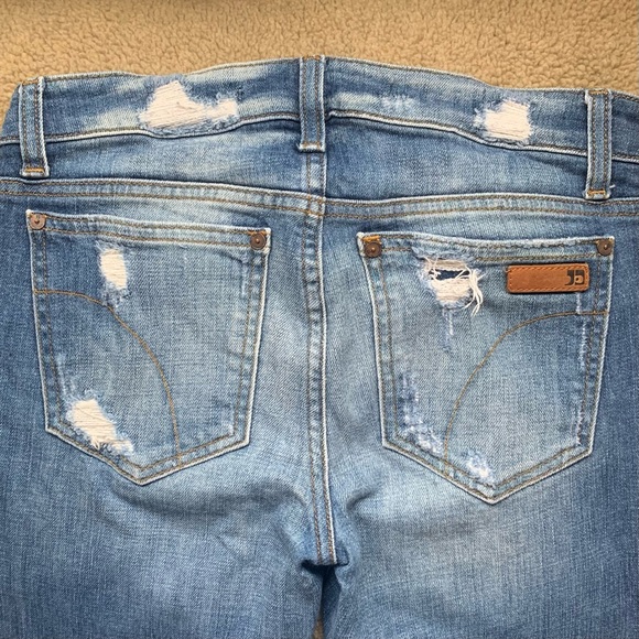 JOE’S Jeans W28 Chelsea FIT Skinny Faded Shredded Crude Hem - Picture 8 of 9